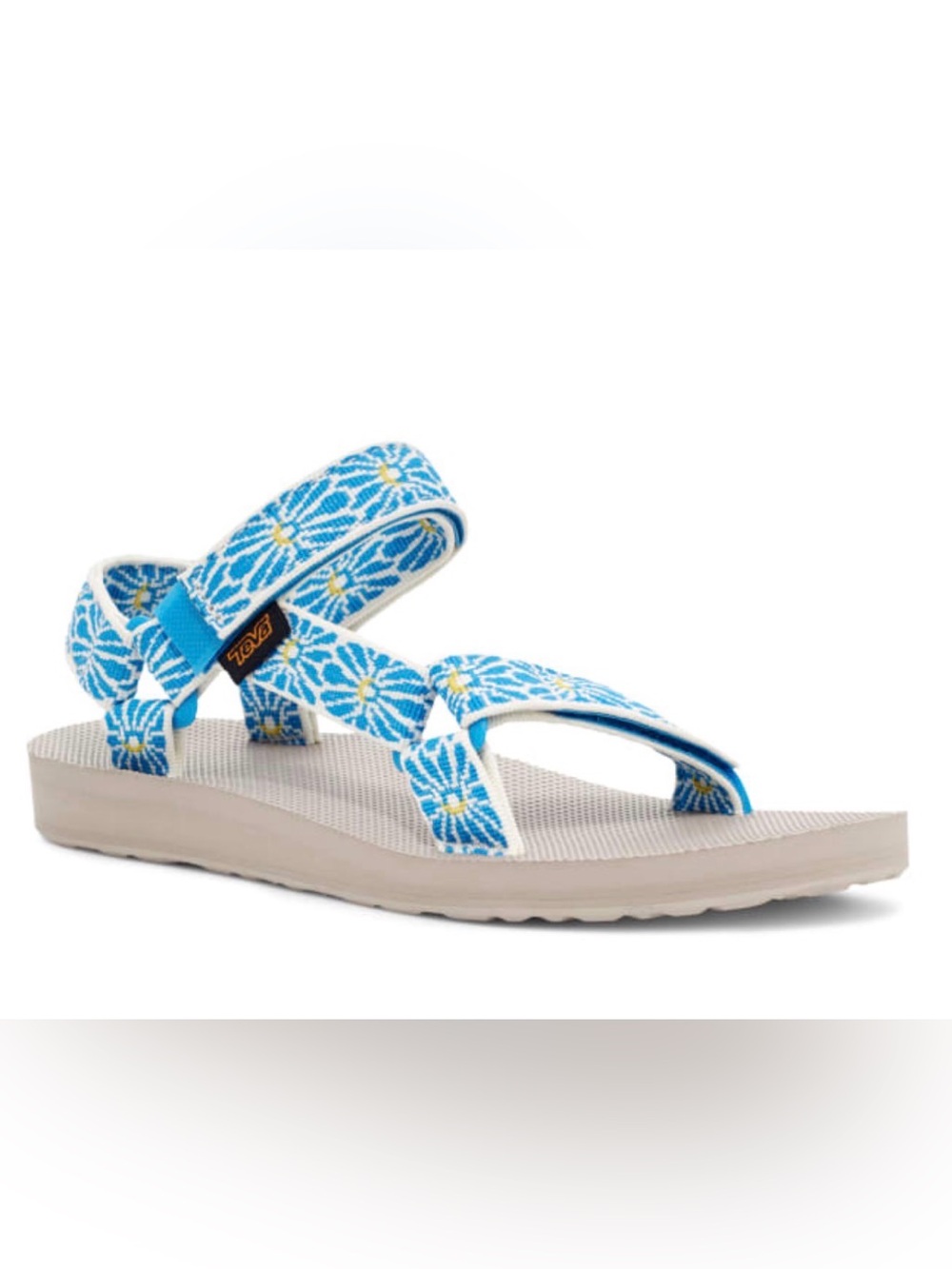 NWOT Women's Teva Original Universal - Flower Loom Birch Ibiza Blue